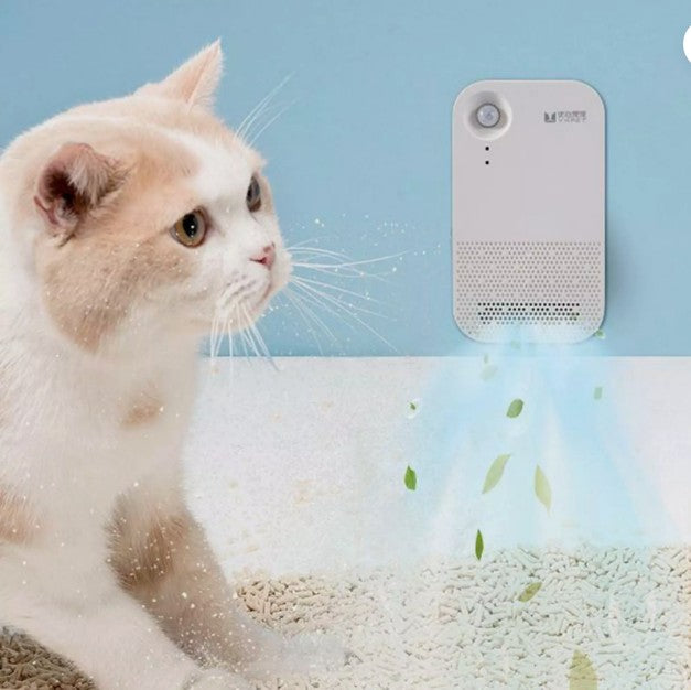 Clean air Odormun  will always help freshen the air in your pets' restroom