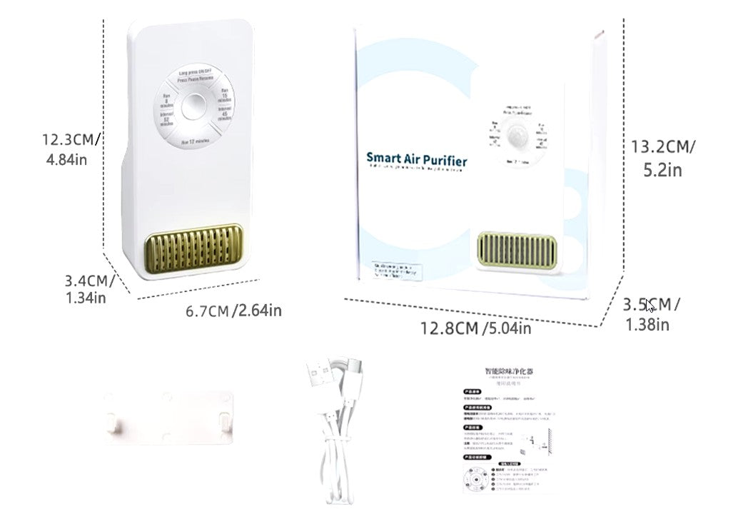 Pet Air Purifier Odormun Automatic air quality monitoring system with contamination level indication.