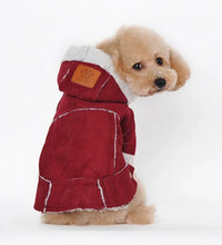 Pet fashion inspo ideas Winter Dog Jacket Pet clothes Red Yellow Brown