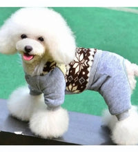 Pet dog clothing Winter warm fleece overalls for dogs and cats